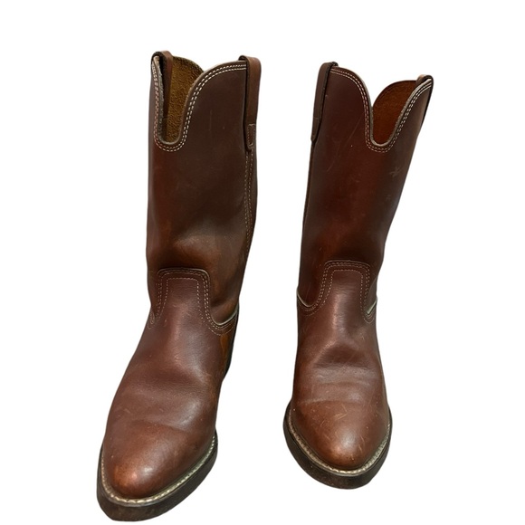 Georgia Boot vintage cork sole pull-on leather work cowboy boho western chic 8.5 - Picture 12 of 14